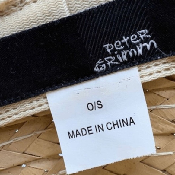 Peter Grimm Men's Straw‎ Fedora with Patchwork Band Natural Straw OS - Picture 3 of 5